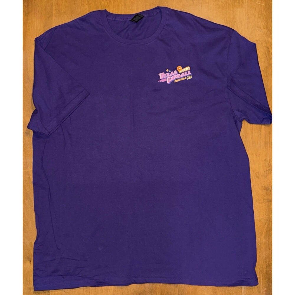 Texas Pinball Festival 2024 T-Shirt 20th Anniversary Edition Purple 2XL